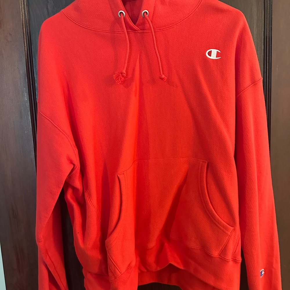 Champion Bold Red Pullover Hoodie